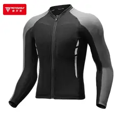 MOTOWOLF - Chaqueta Ajustada Con Protecciones Para Motociclismo MDL1032