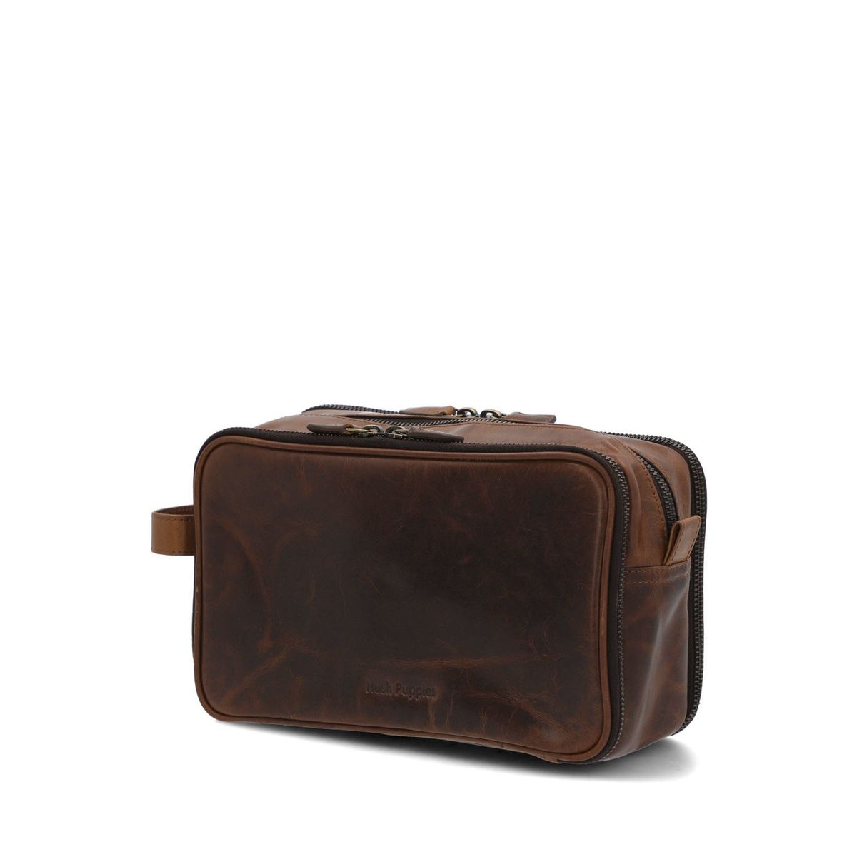 HUSH PUPPIES - Necessaire Cuero Toiletry Café HUSH PUPPIES