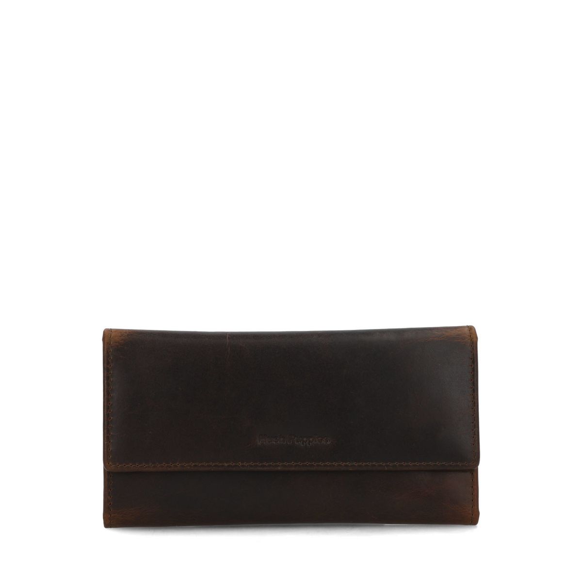 HUSH PUPPIES - Billetera Cuero Mujer St Grier Flap Café HUSH PUPPIES