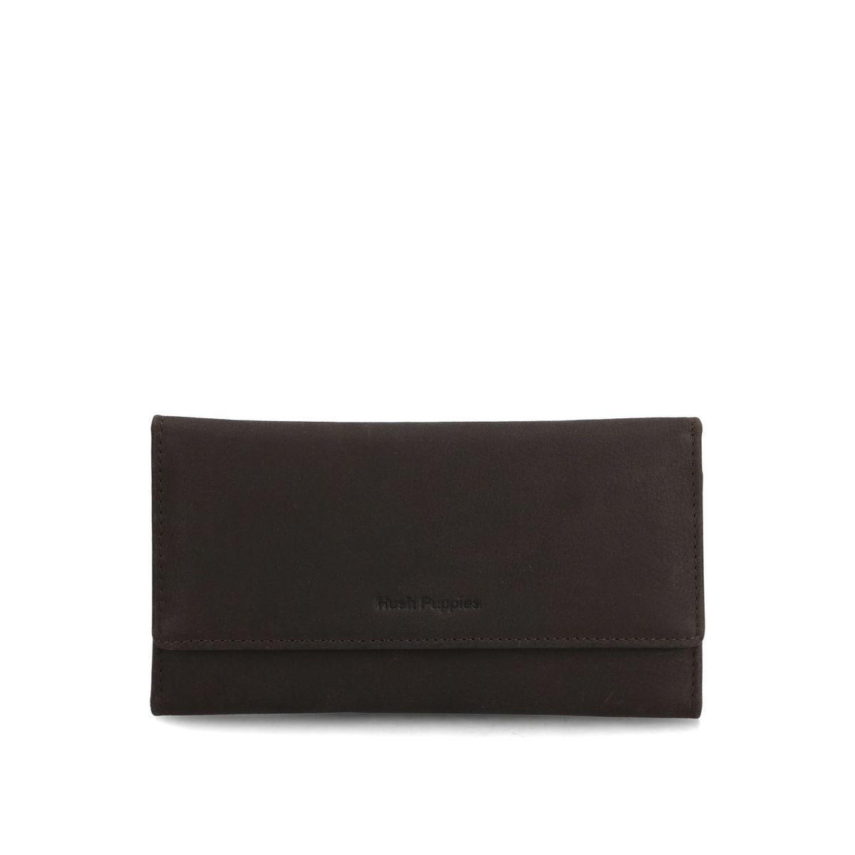 HUSH PUPPIES - Billetera Cuero Mujer Th Galvin Flap Café HUSH PUPPIES