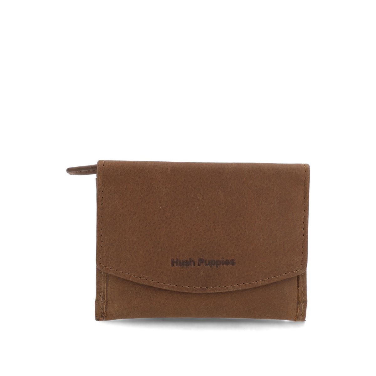 HUSH PUPPIES - Billetera Cuero Mujer Th Greta Flap Café HUSH PUPPIES