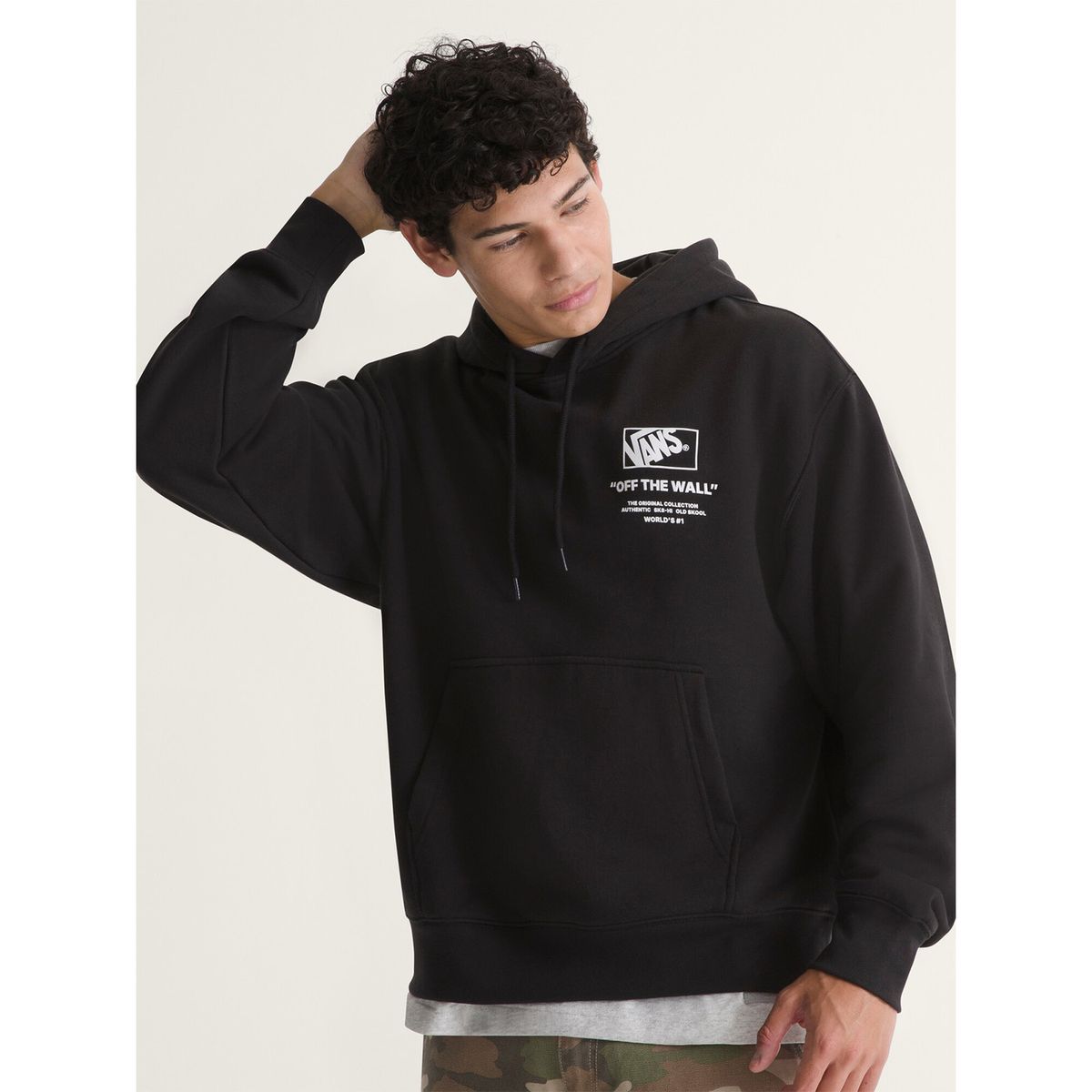 VANS - Poleron Hombre Stacked Hi Pullover Negro VANS