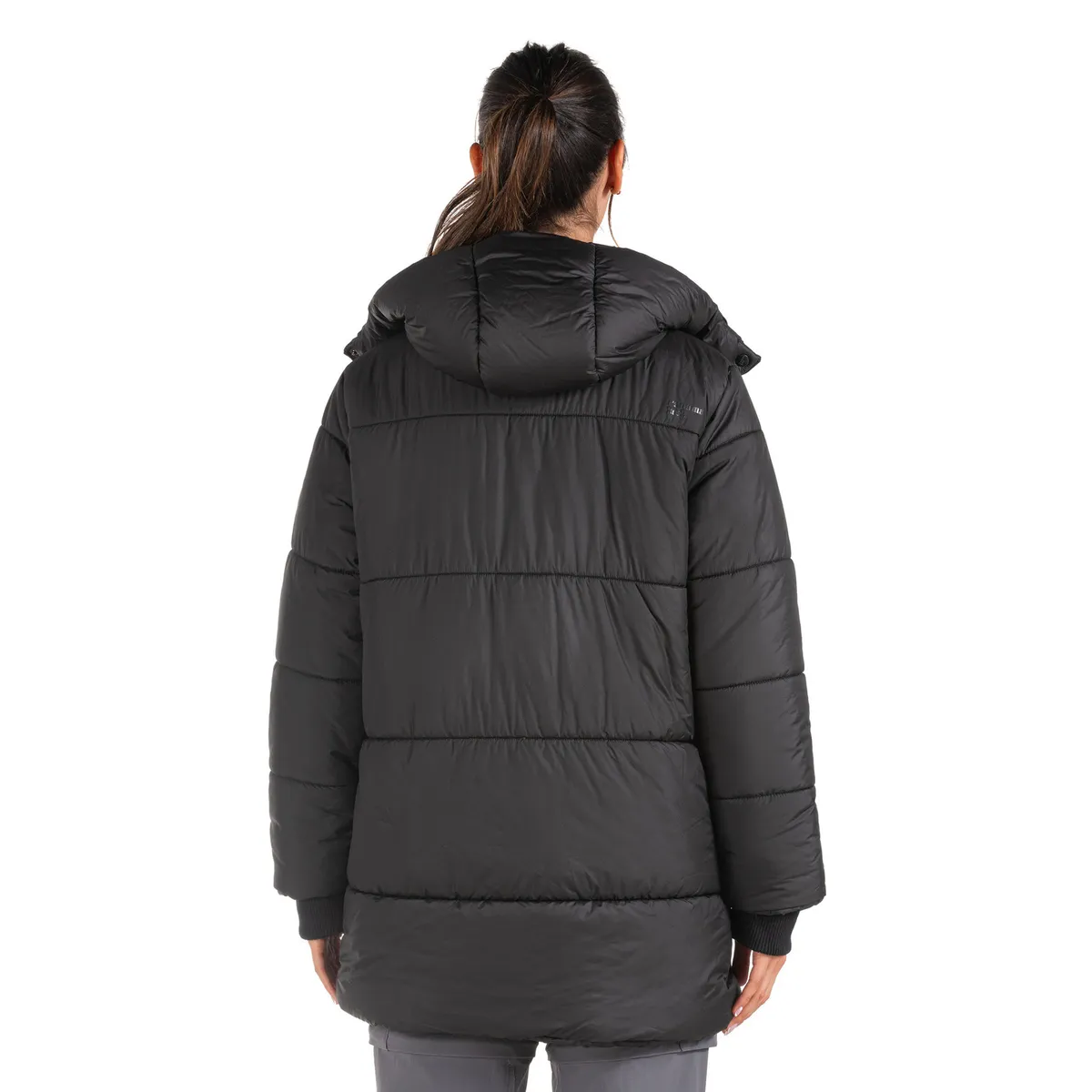 PANAMA JACK - Parka Mujer Larga Gorro Desmontable Negro Panama Jack