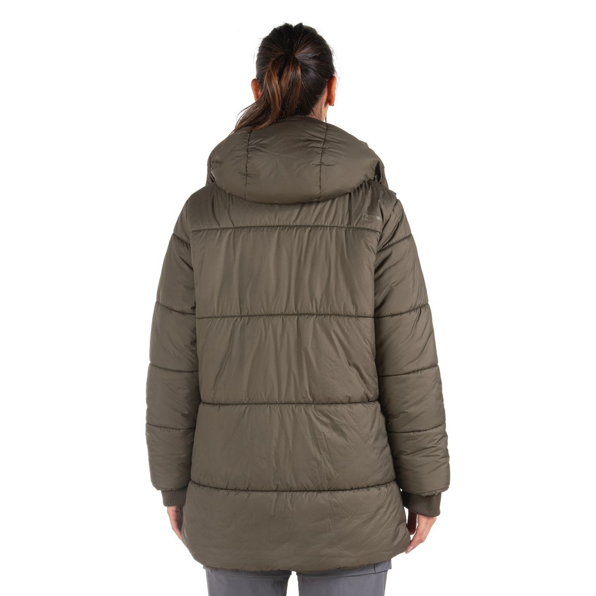 PANAMA JACK - Parka Mujer Larga Gorro Desmontable Verde Panama Jack