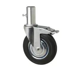 GENERICO - Rueda Andamio Placa Giratoria Con Freno Ø160 MM Carga 100 Kg
