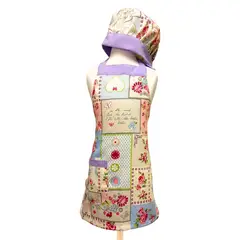 GENERICO - Set delantal de cocina y gorro de chef infantil