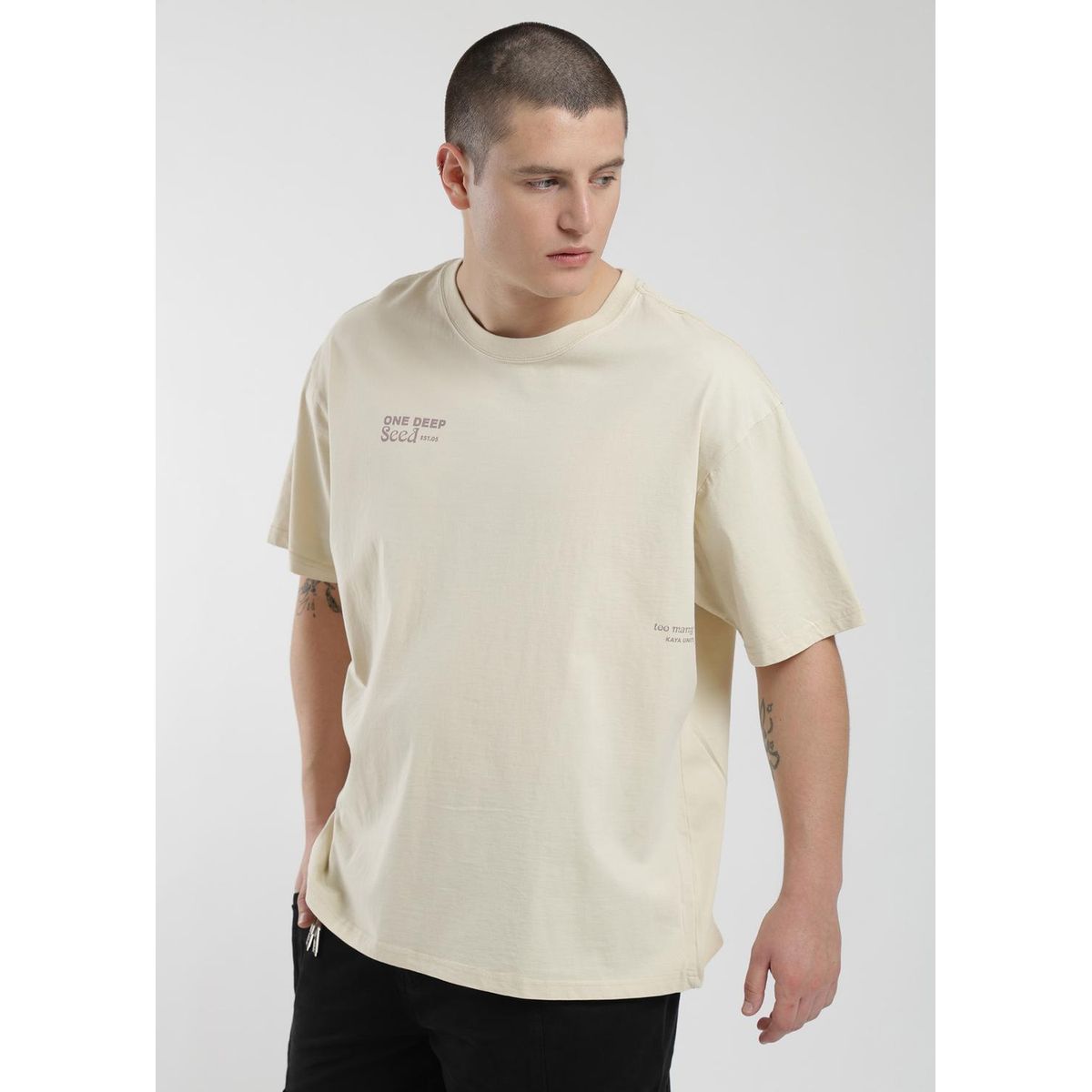 KAYA UNITE - Polera Oversize Algodón Aniversario Hombre