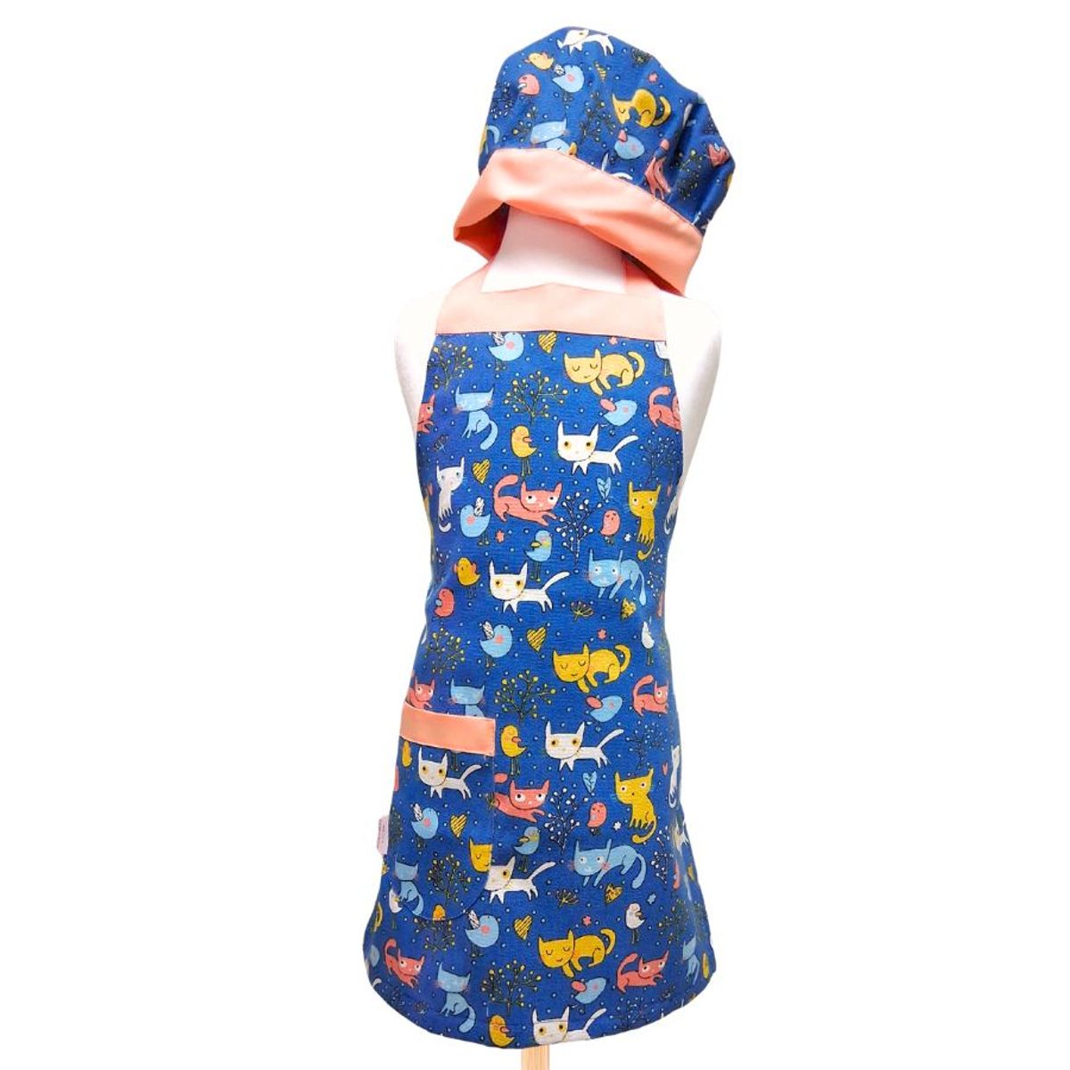 GENERICO - Set delantal de cocina y gorro de chef infantil