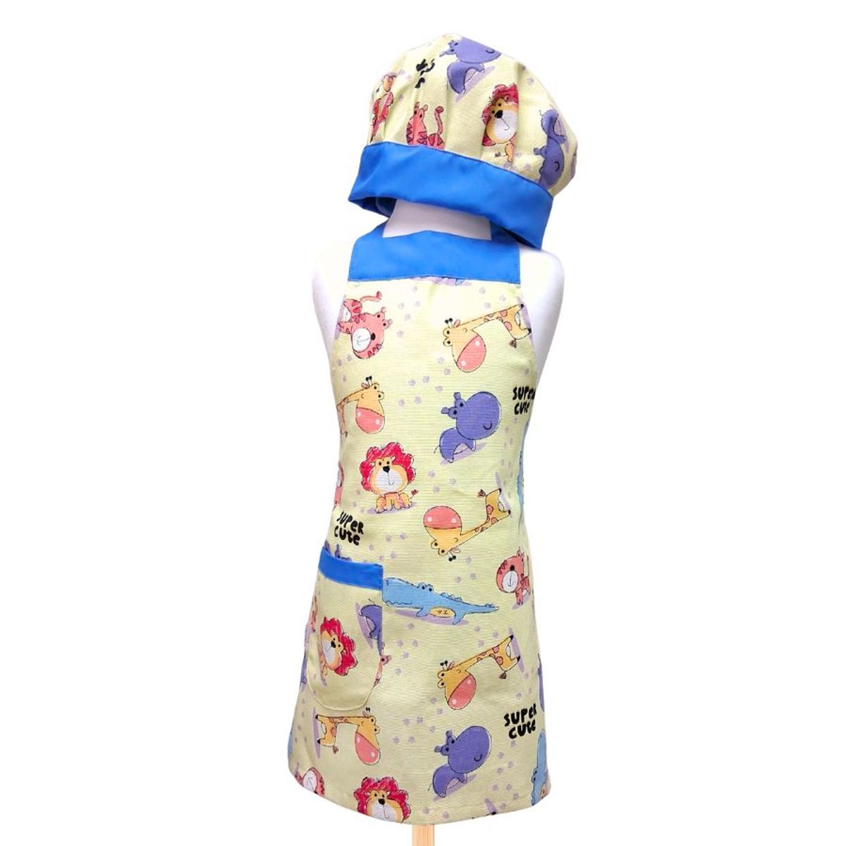 GENERICO - Set delantal de cocina y gorro de chef infantil