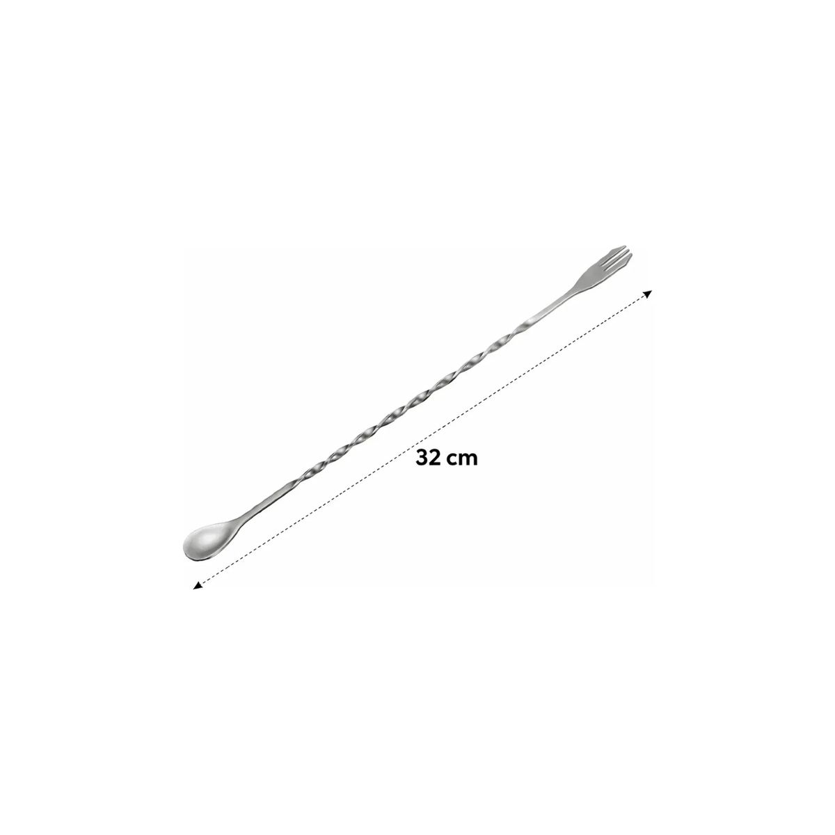 GENERICO - Cuchara Mezcladora Bar 32cm Acero Inoxidable Bartender