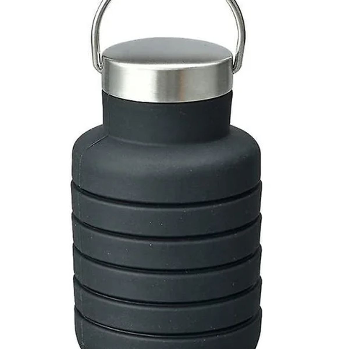 GENERICO - BOTELLA DE AGUA PLEGABLE REUTILIZABLE NEGRA