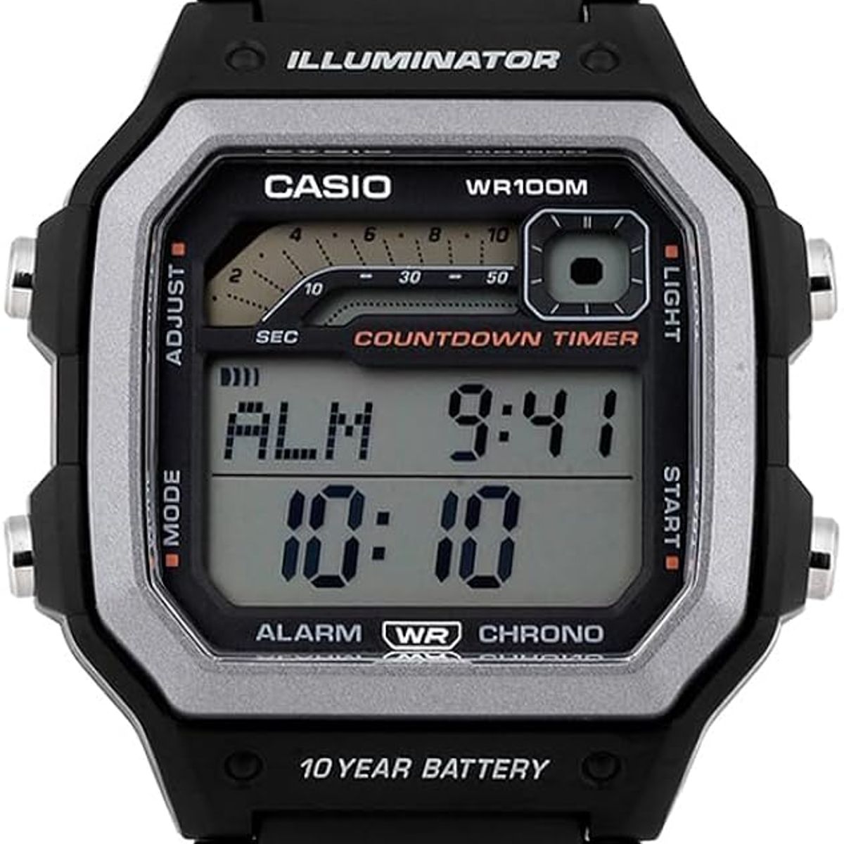 CASIO - RELOJ CASIO WS1600H-1A HOMBRE DIGITAL ILUMINATOR WR10M
