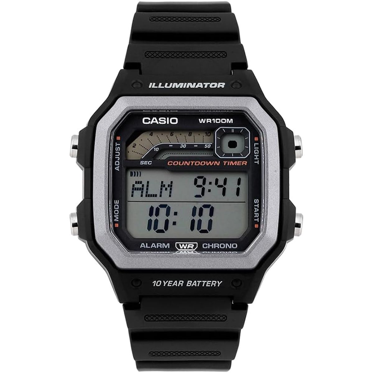 CASIO - RELOJ CASIO WS1600H-1A HOMBRE DIGITAL ILUMINATOR WR10M