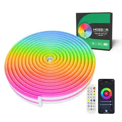 HOSSER - Tiras Luces Led Neon Flex Cinta Led 50W Alexa Rgb 5Mt IP67 Tuya