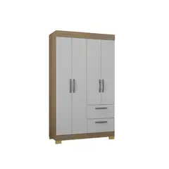 TAHUARI - Closet 4 puertas 2 cajones Toquio castaño off white