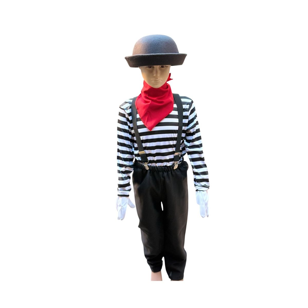 GENERICO - DISFRAZ DE MIMO PARA NIÑOS TALLA 4 A LA 16