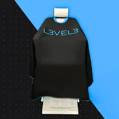 L3VEL3 - Capa de Corte Profesional Level 3 - Cuello de Goma - Negra/Azul