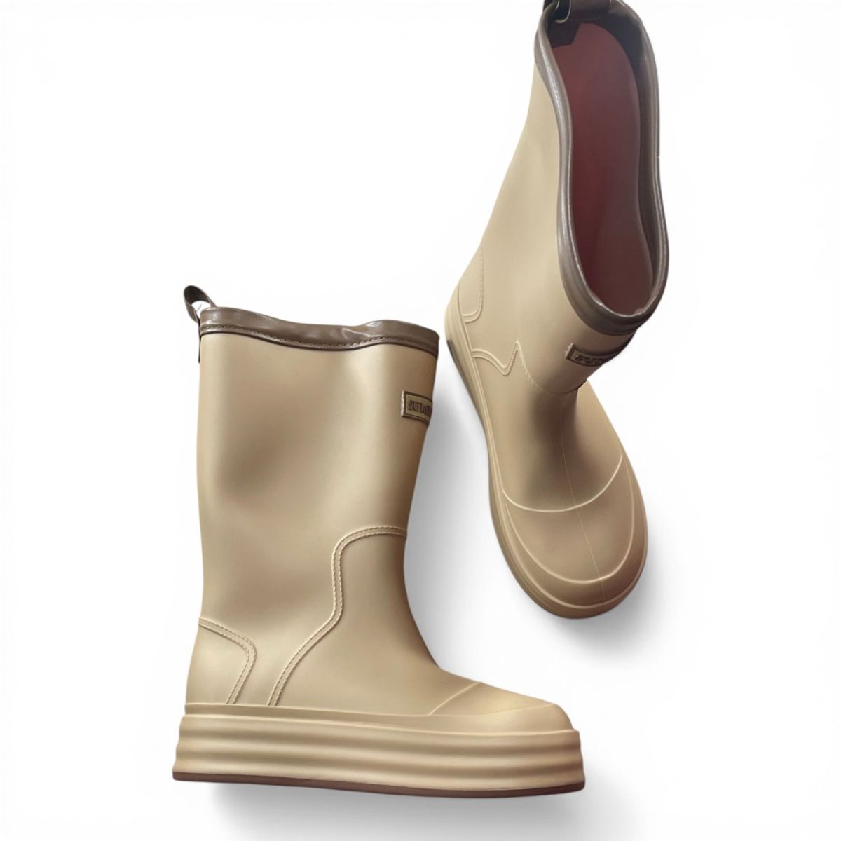 CARBIN - Botas De Agua Mujer Altas Plataforma Moda Invierno Comodas