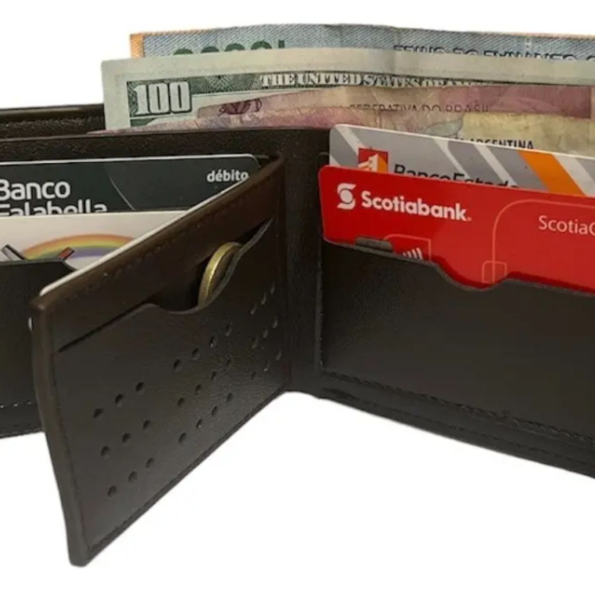 XPRESS RECHARGE - Billetera Hombre Cuero Sintético Elegante  Varios Colores y Diseños Modernos
