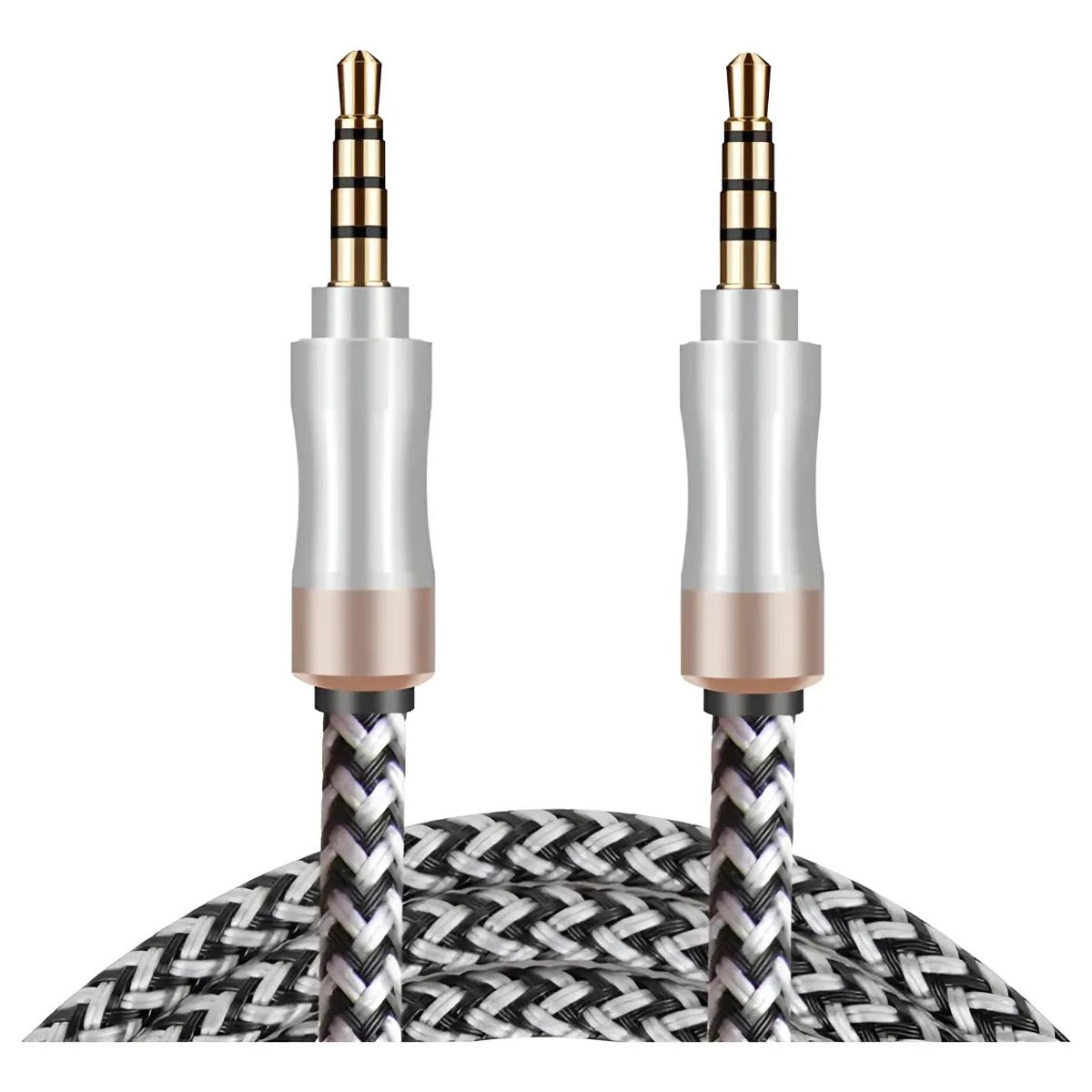 GENERICO - X10 Cable Auxiliar Audio Plug 3.5 Mm 1 Metros Premium Nylon