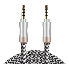 GENERICO - X10 Cable Auxiliar Audio Plug 3.5 Mm 1 Metros Premium Nylon
