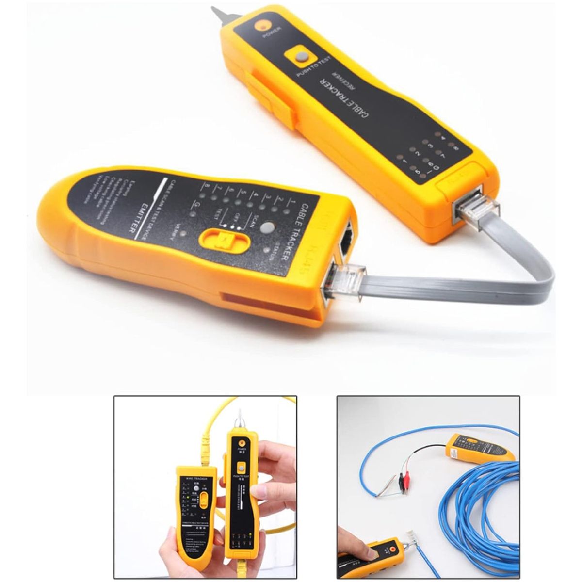 GENERICO - Tester De Red Probador Red Lan Rj45 Wire Tracker Cable Rj11