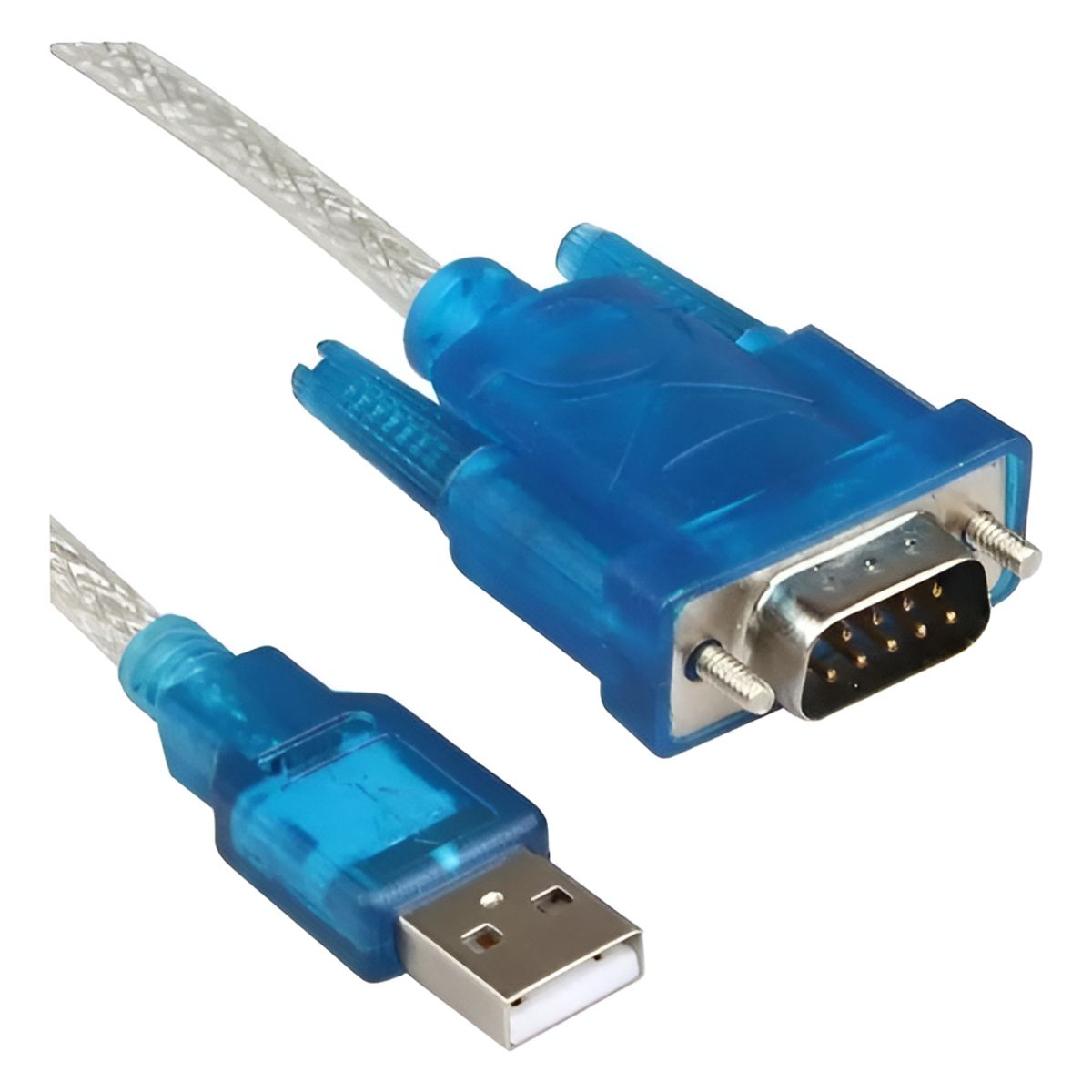 GENERICO - Cable Usb A Serial Db9 Rs232 9 Pin Color Azul