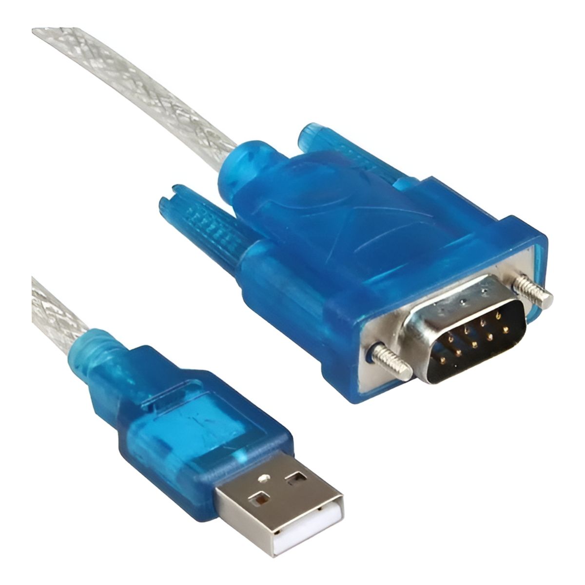 GENERICO - Cable Usb A Serial Db9 Rs232 9 Pin Color Azul