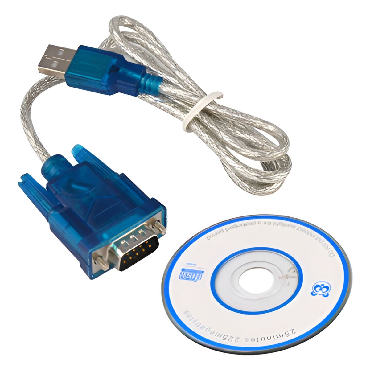 GENERICO - Cable Usb A Serial Db9 Rs232 9 Pin Color Azul