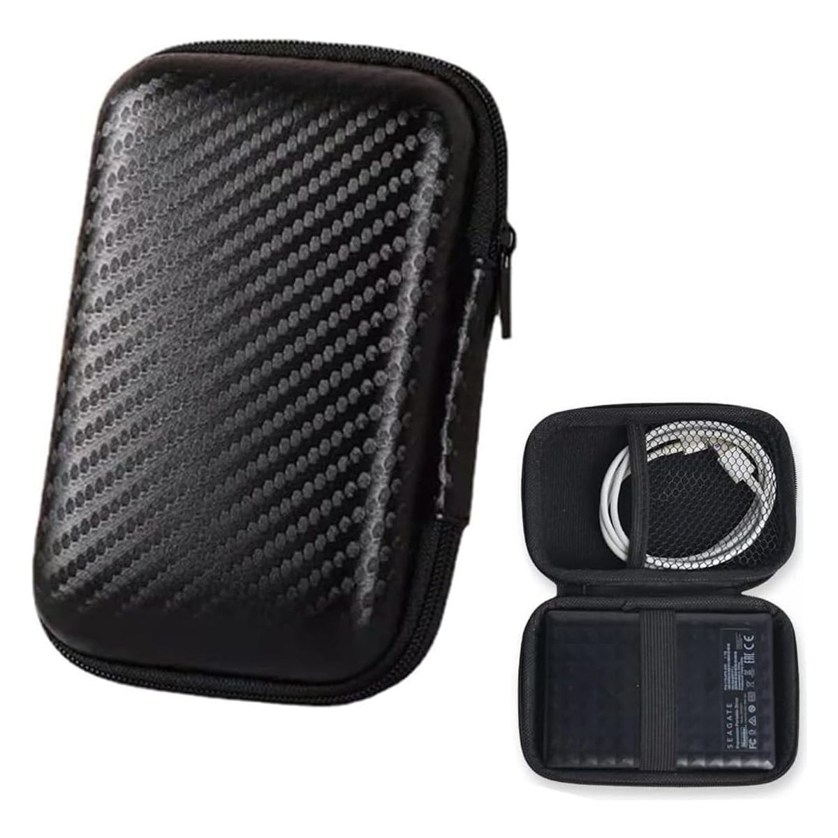 GENERICO - Estuche Para Disco Duro Externo 2.5 Tarjetas Sd Y Otros Color NEGRO - 262541