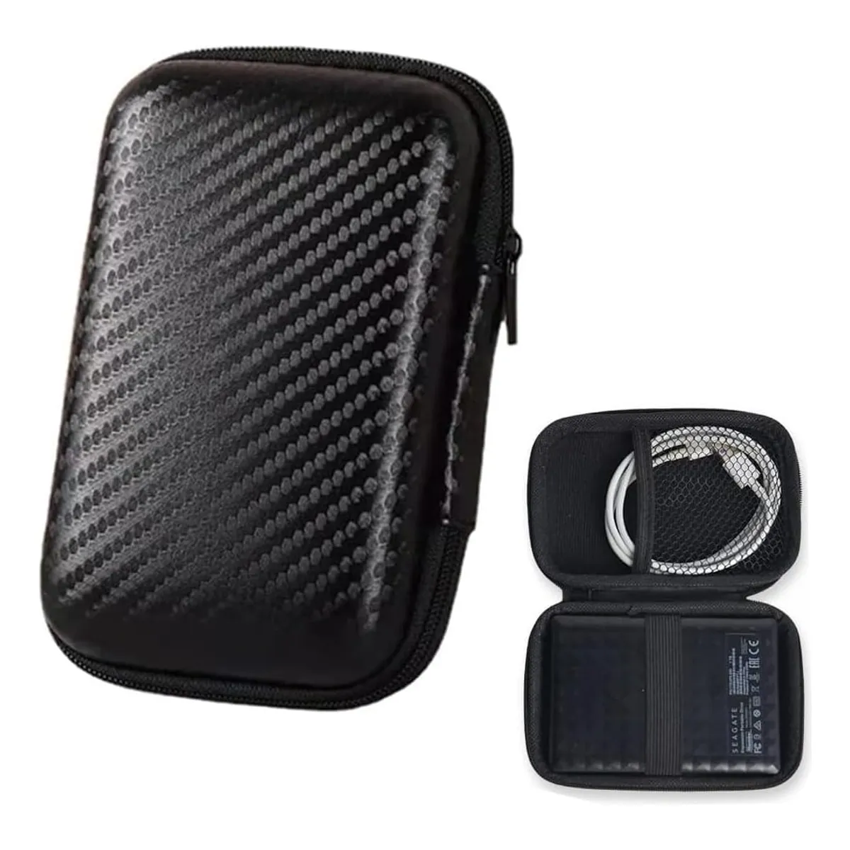 GENERICO - Estuche Para Disco Duro Externo 2.5 Tarjetas Sd Y Otros Color NEGRO - 262541