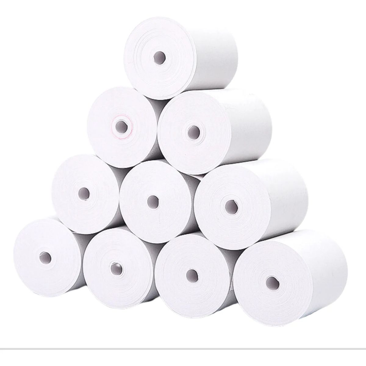 GENERICO - Caja X5 Rollos Termicos 80mm X 80mm Rollo Papel Térmico Cinta Color Blanco