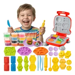 VERCI - Masa Juego Hamburguesa Play-doh 52pcs Con Cortadore Y Moldes