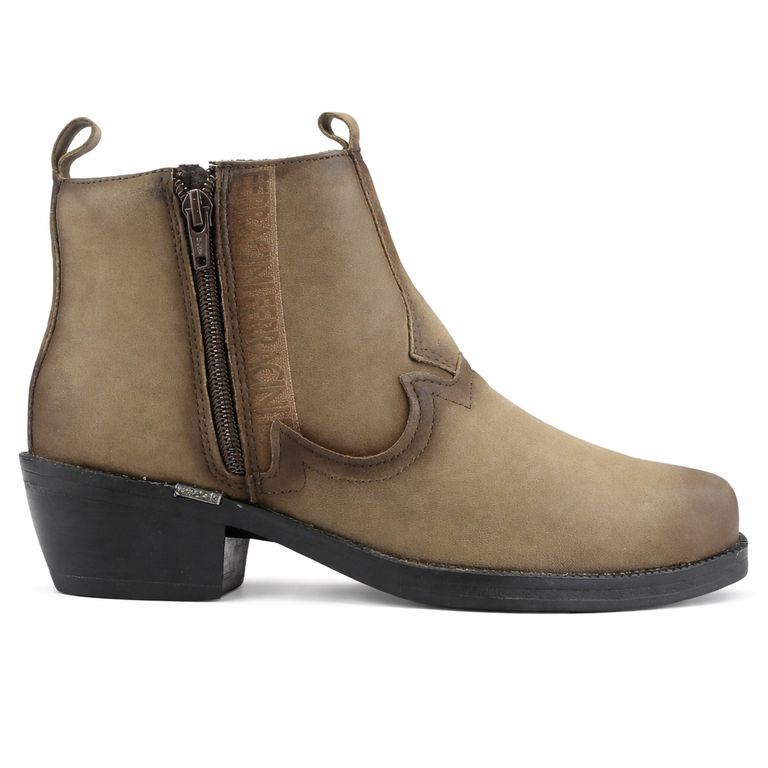 Botin Hombre Taupe Casual New Country 8907
