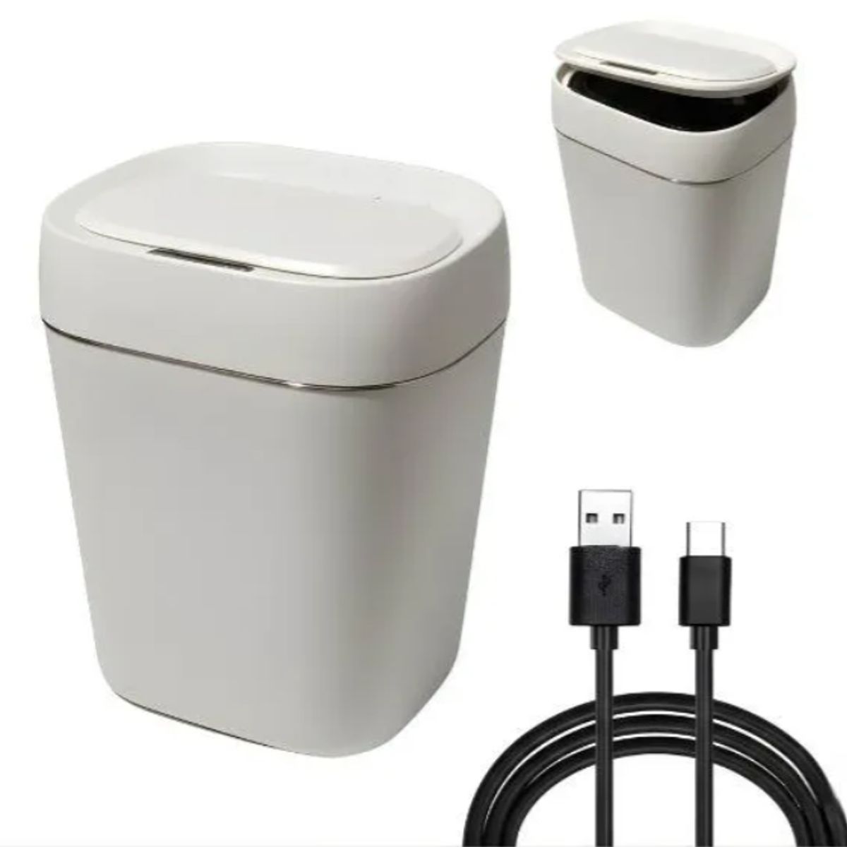 GENERICO - BASURERO CON SENSOR AUTOMATICO RECARGABLE