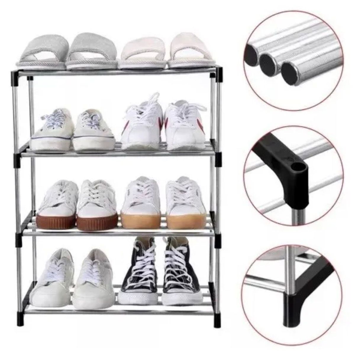 GENERICO - Zapatero de 4 niveles organizador de zapatos.