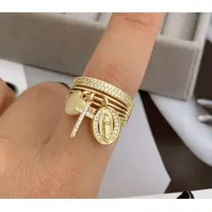 GENERICO - Anillo dorado VIRGEN GUADALUPE