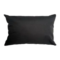 ELIZABETH PEPER - Cojin Decorativo Diseño Lino Negro 60x40 Relleno
