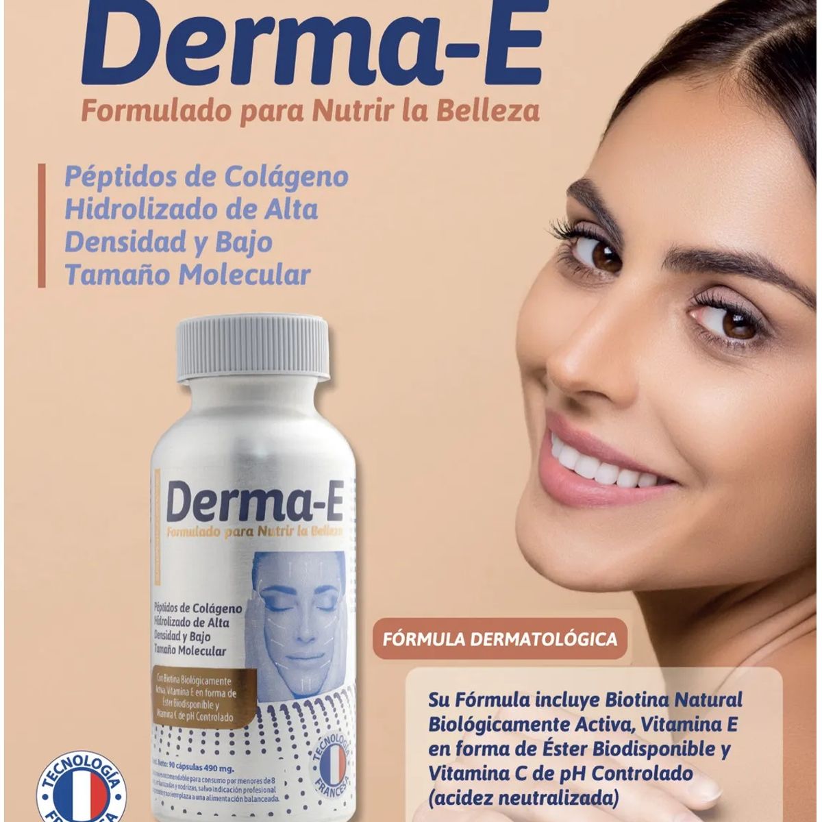 VITAL AND YOUNG - Derma E l Peptidos Colágeno Hidroli Vy Biotina Vit E y C x90 Capsulas