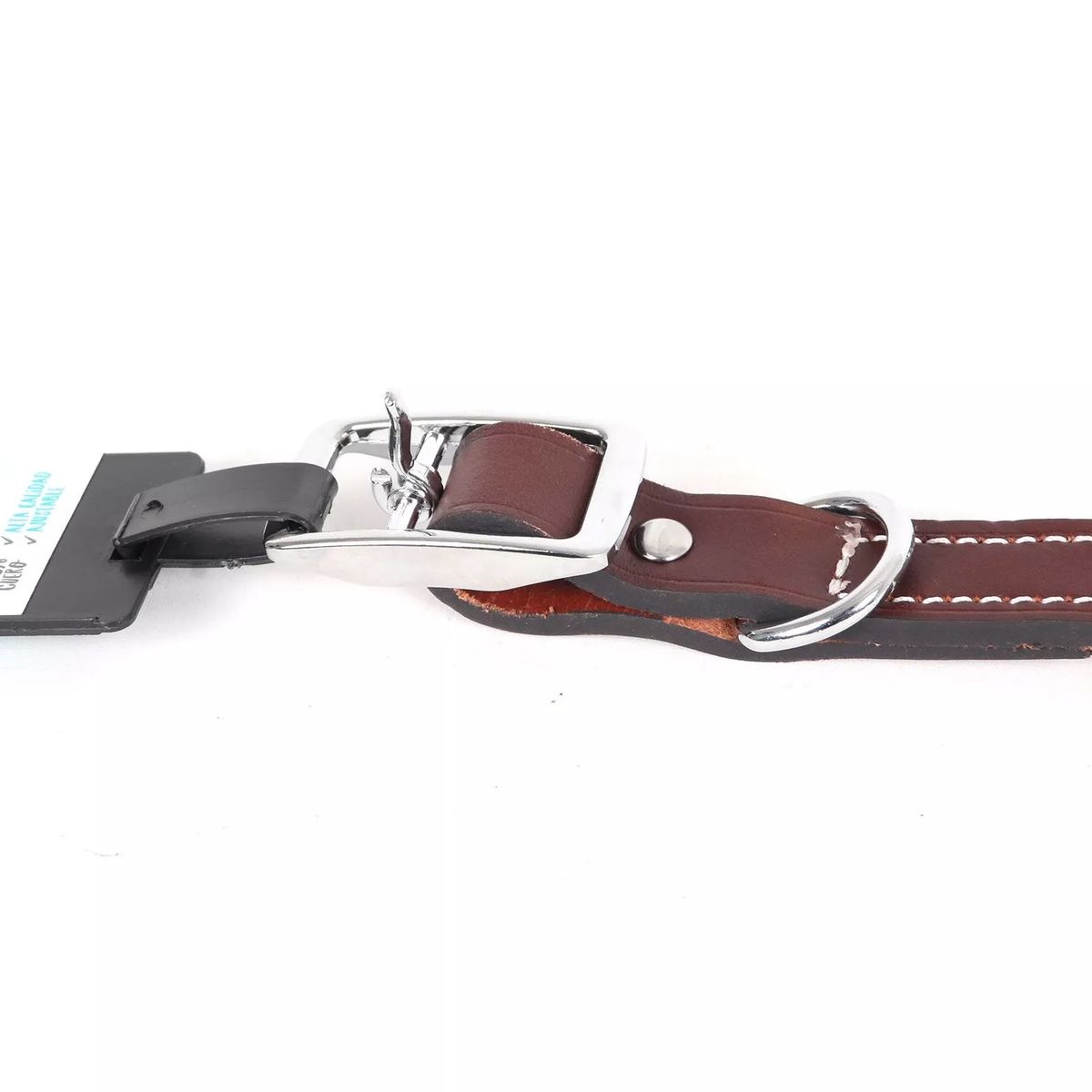GENERICO - Correa Collar De Perro Cuero Pets Fun Talla M