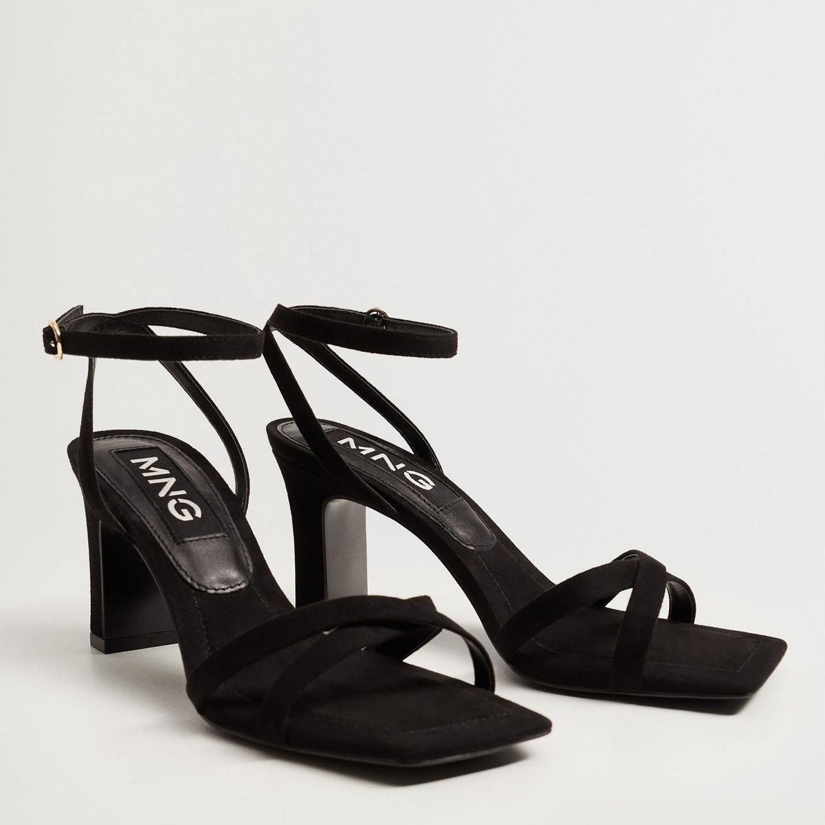 MANGO - Sandalias Mujer Negra