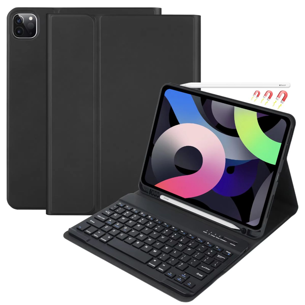 GENERICO - Funda con Teclado Ipad 11 Pro Español Ñ 11 Pulgadas Negro