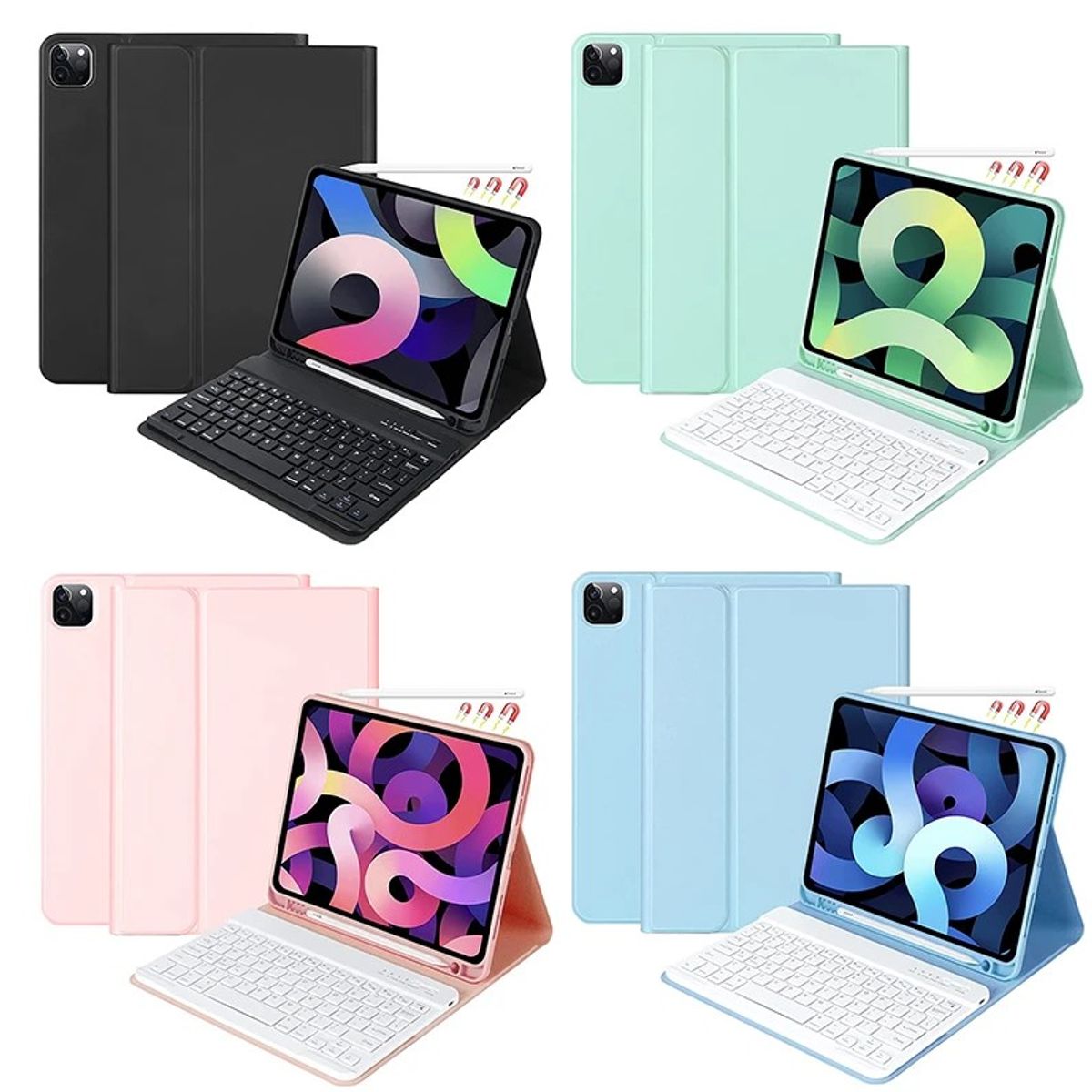 GENERICO - Funda con Teclado Ipad 11 Pro Español Ñ 11 Pulgadas Negro