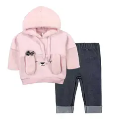 TEDMIMAK - BUZO BEBA OREJAS LARGA CON CALZA JEANS