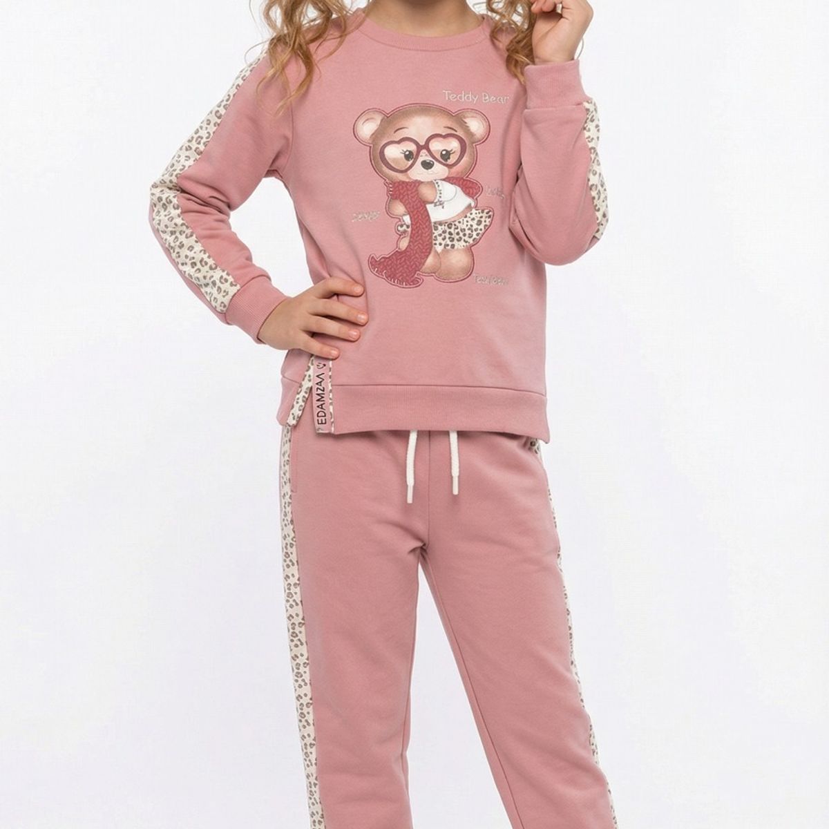 TEDMIMAK - BUZO NIÑA BUFANDA ROSADA