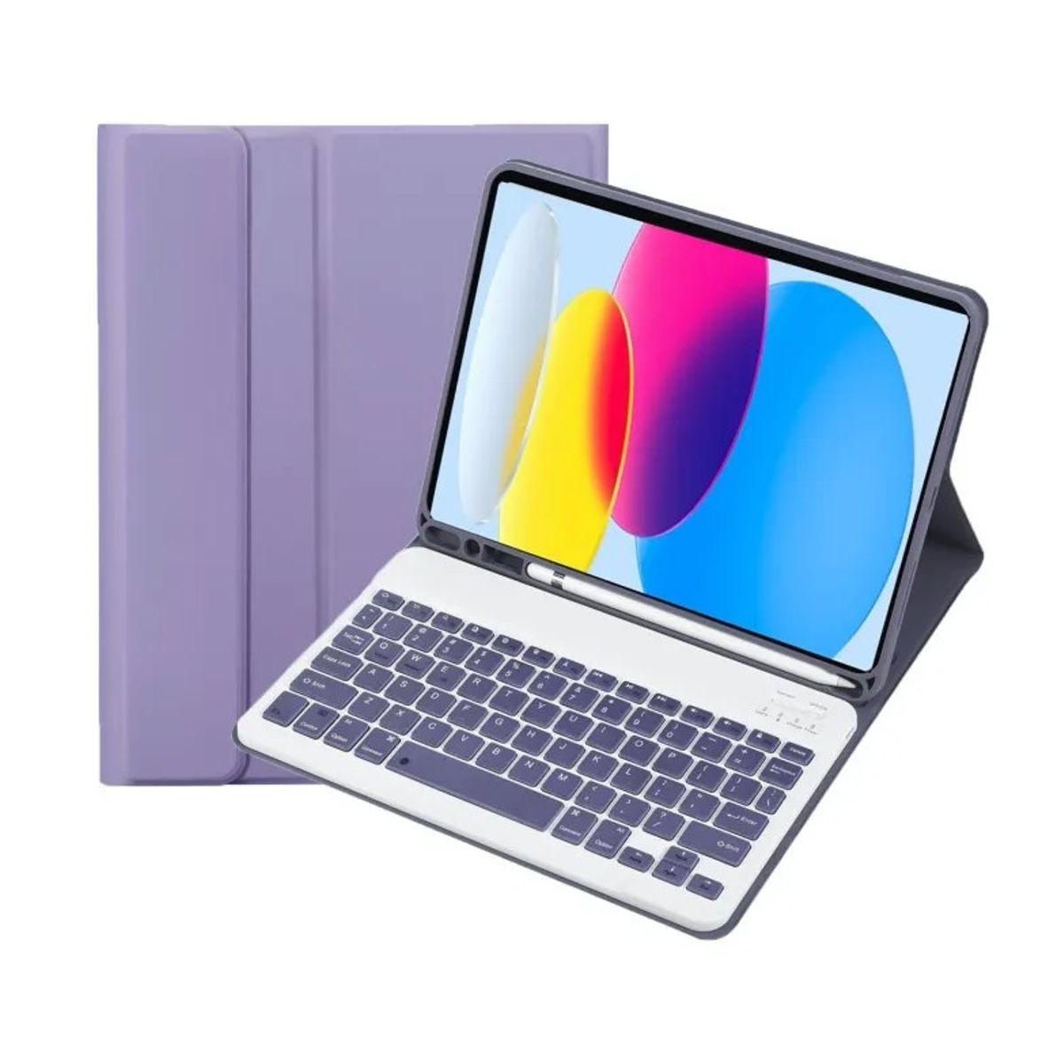 GENERICO - Funda con Teclado Ipad 11 Pro Español Ñ 11 Pulgadas Lila