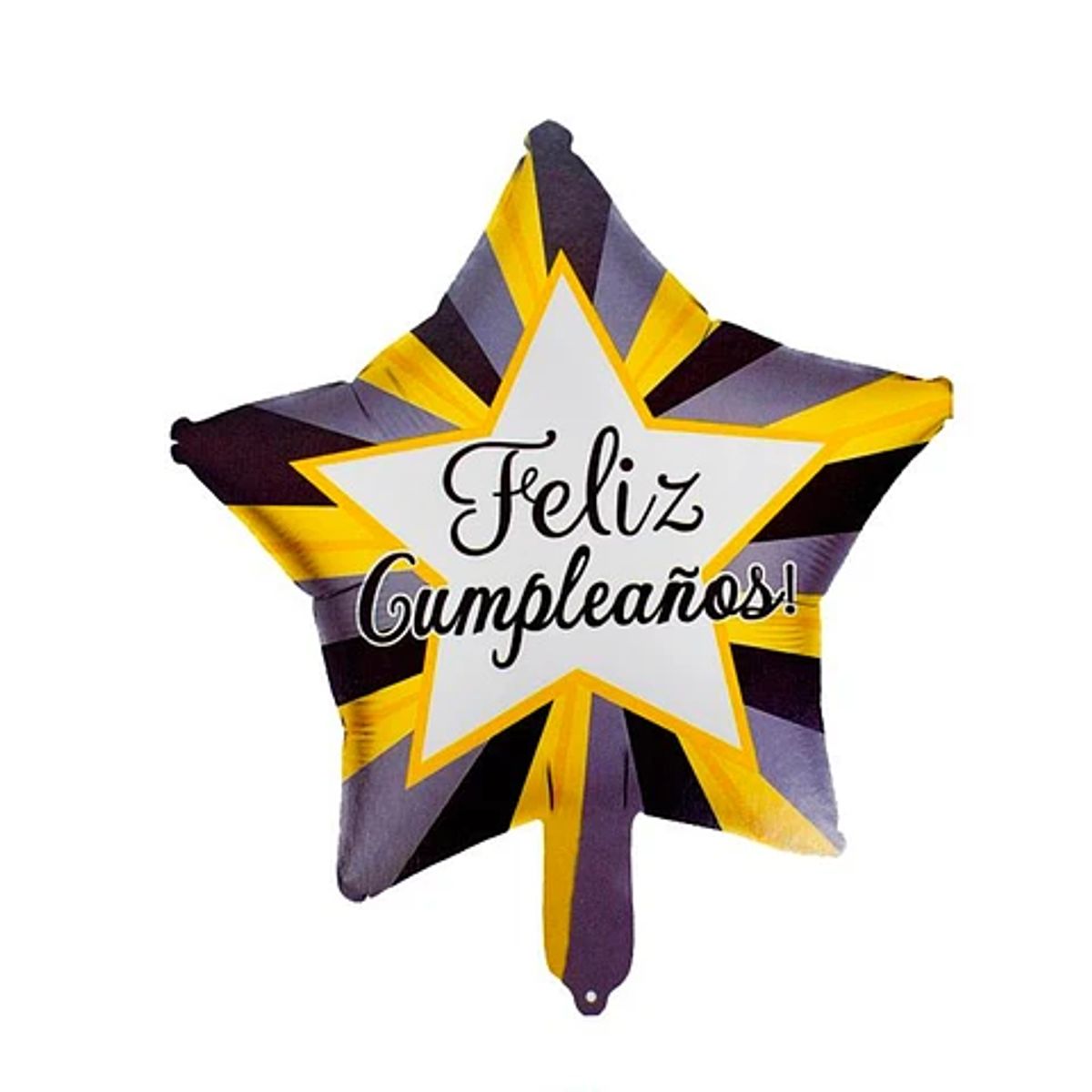 GENERICO - Globo metálico estrella feliz cumpleaños 45cm