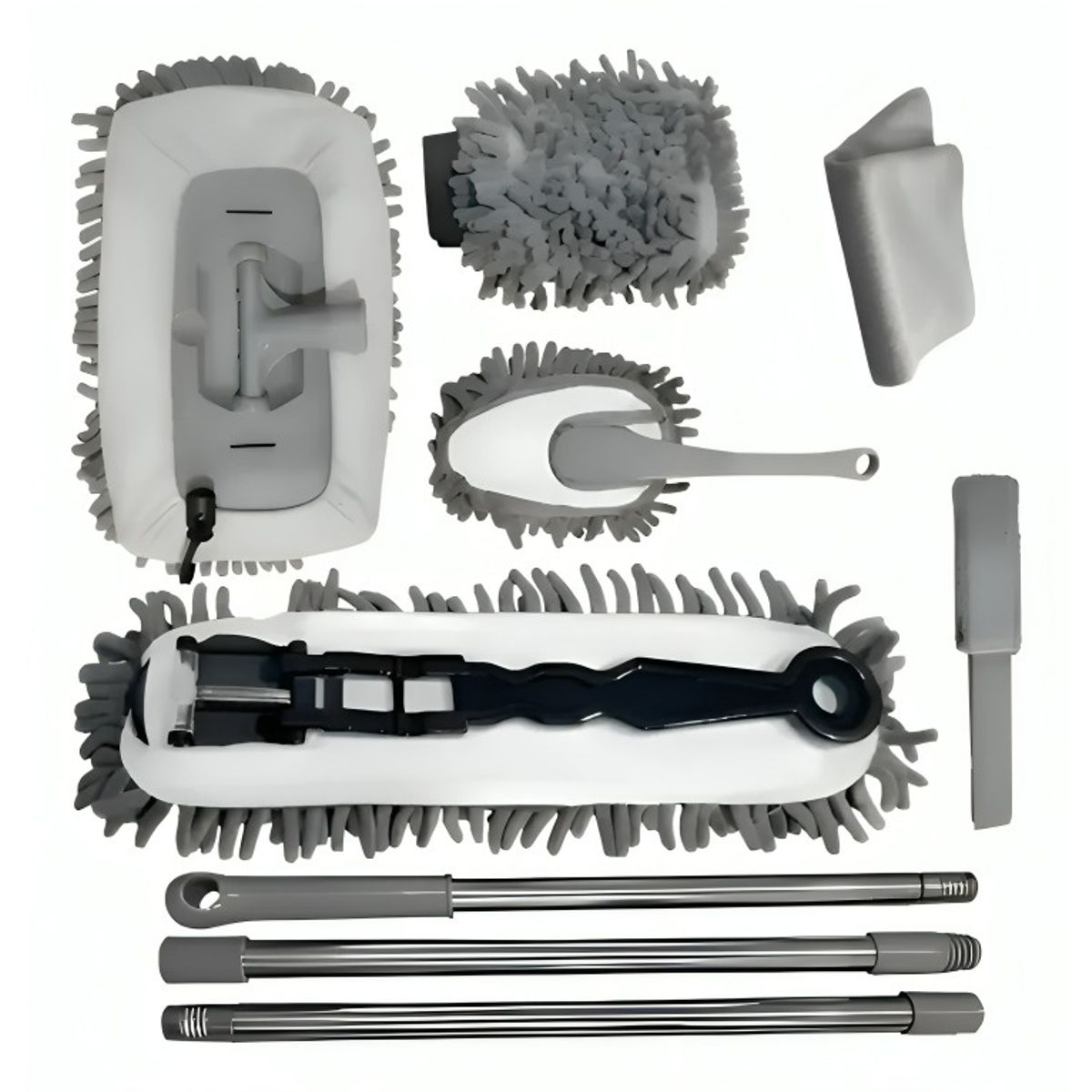 GENERICO - Kit Cepillos De Microfibra Auto Hogar Interior Y Exterior