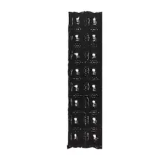 GENERICO - Pared globo metálico negro 2 columnas 37x142cm