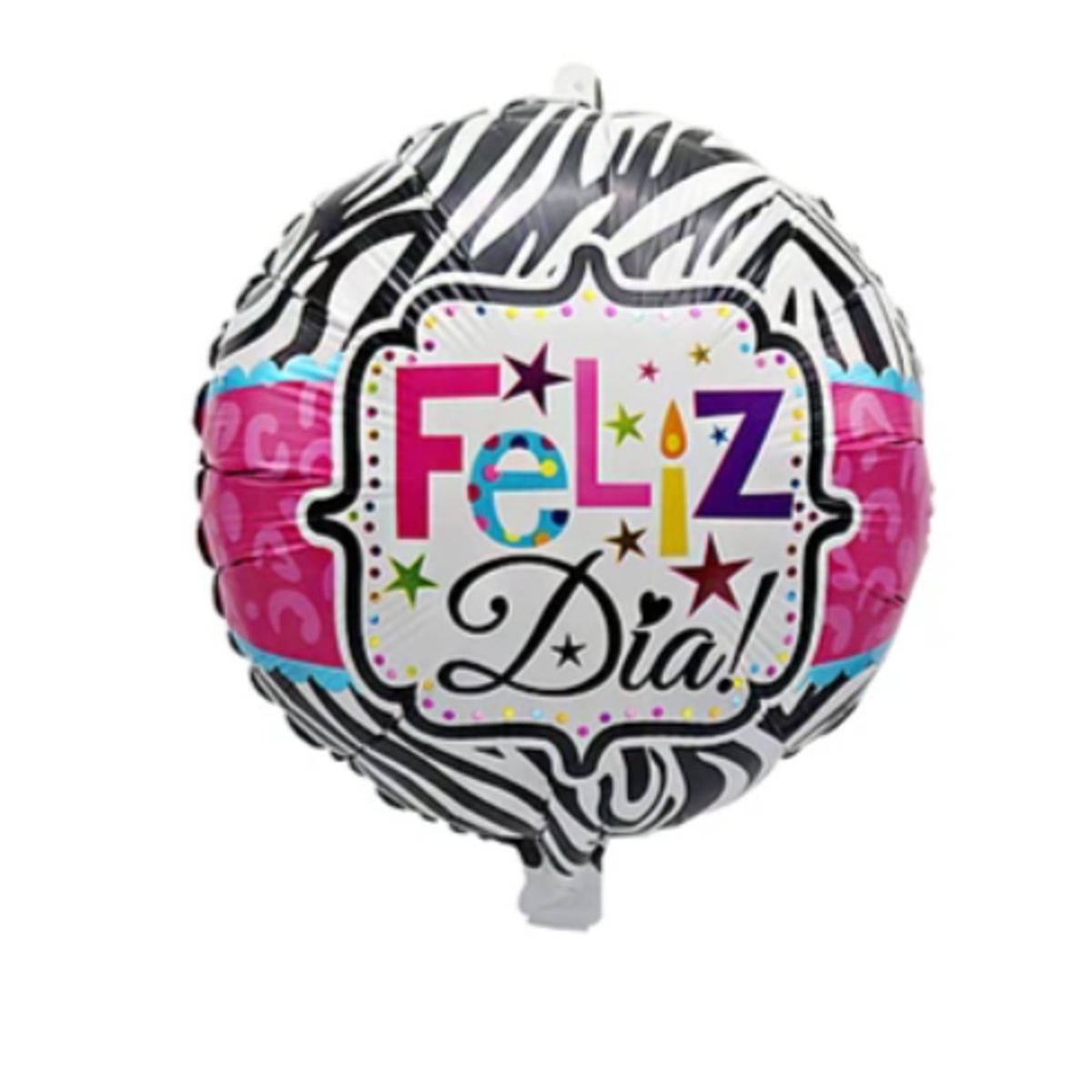 GENERICO - Globo metalico feliz día animal print 45cm